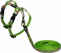 Rogz Refectocat Yeşil Balık Kedi Göğüs Tasması Seti 8mm 19,8x30 CM