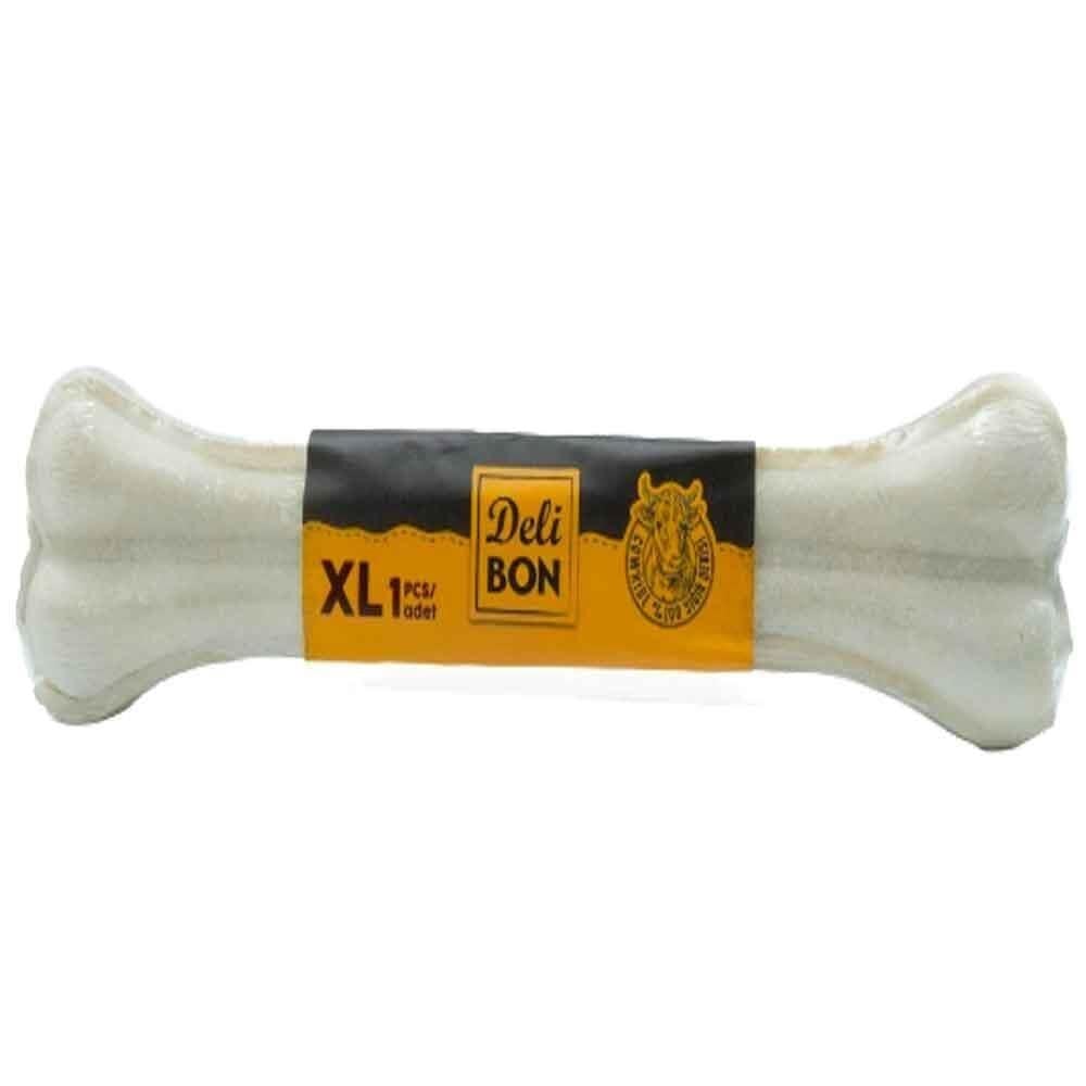 Köpekler İçin Deri Pres Kemik Beyaz 27 Cm