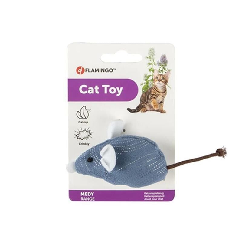 Catnipli Peluş ve Sesli Fare Kedi Oyuncağı