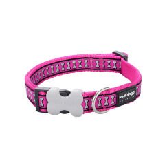 Reflektörlü Kemik Desenli Köpek Boyun Tasması