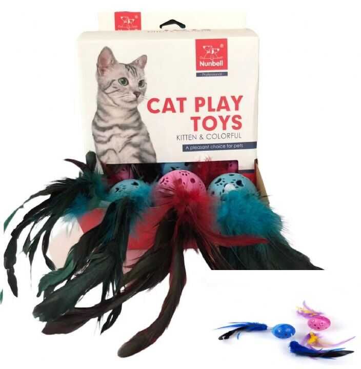 Nunbell İki Tarafı Tüylü Top Kedi Oyuncağı