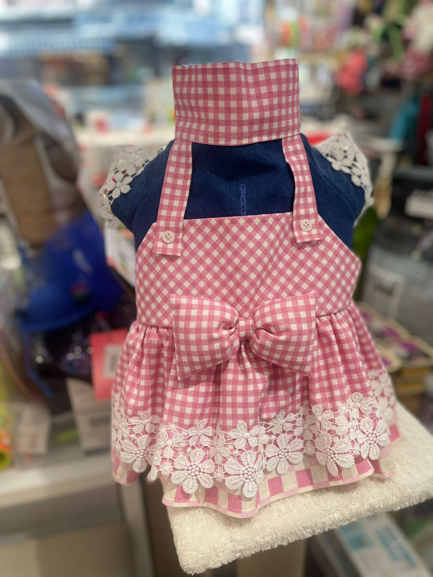 DOGZADE SLOPET ELBİSE PEMBE EKOSE MEDIUM