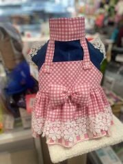 DOGZADE SLOPET ELBİSE PEMBE EKOSE MEDIUM