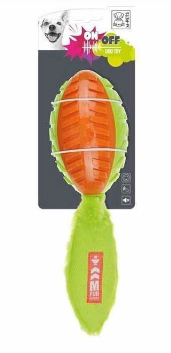 On/Off Shelly Köpekler için Kauçuk Sesli Oyuncak Turuncu/Yeşil