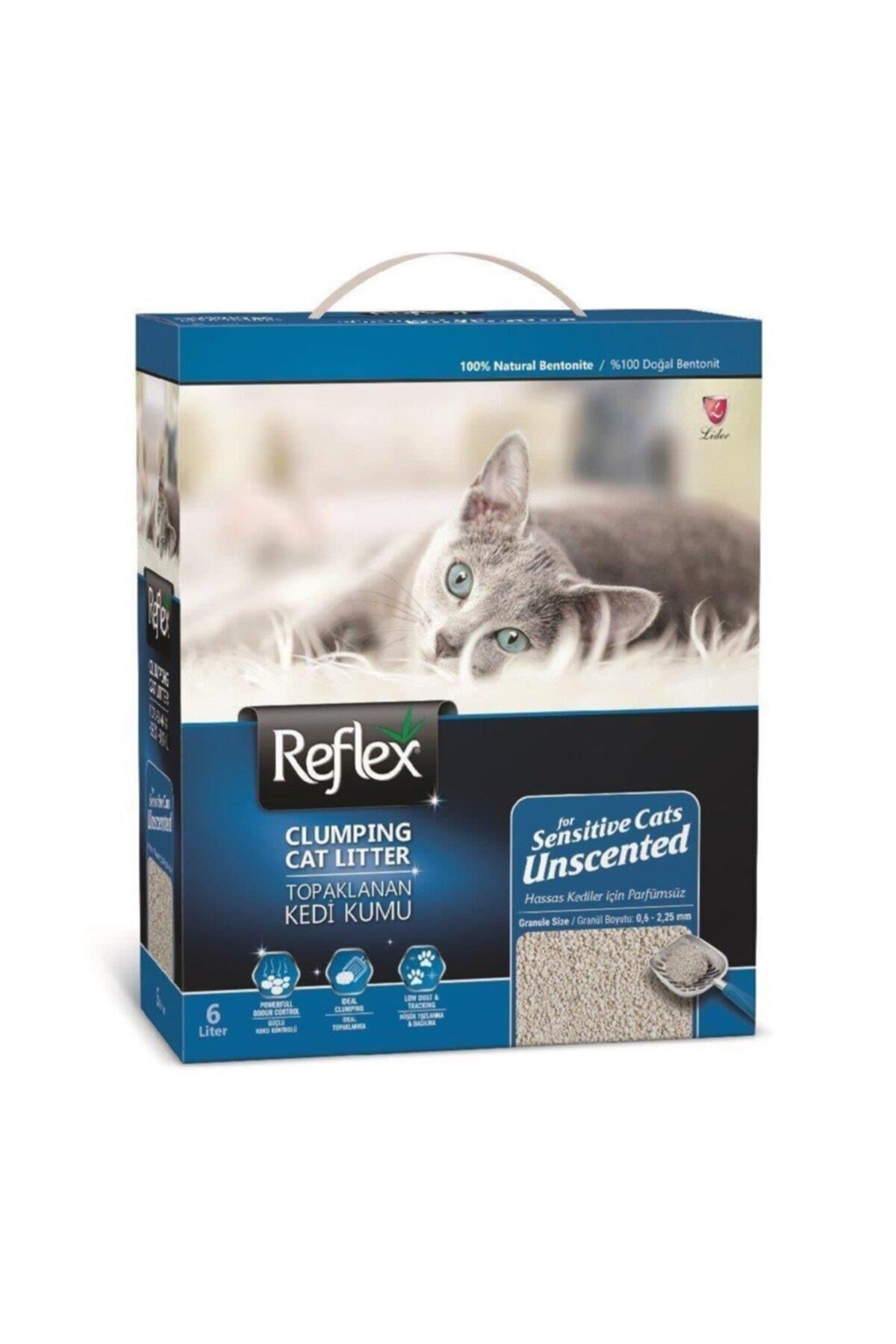 Unscented for Sensitive Cats Hassas Kediler için Kokusuz Topaklan Bentonit Kedi Kumu 6 Litre