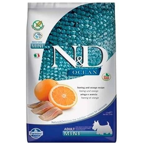 Tahılsız Balıklı Portakallı Yetişkin Mini Köpek Maması 2,5 Kg