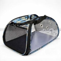 PETPRETTY ŞEFFAF ÇANTA MAVİ KAMUFLAJ 50x28x28 cm