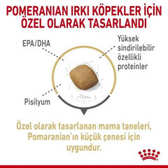 Pomeranian Adult Yetişkin Köpekler için Kuru Mama 1,5 Kg