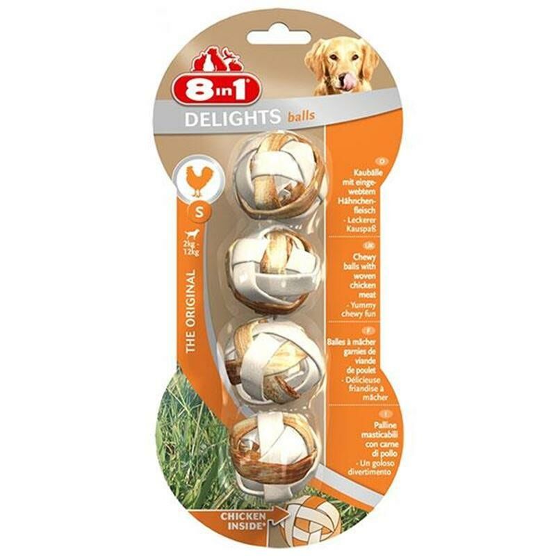 Delights Tavuklu Örme Top Köpek Kemiği 4'lü