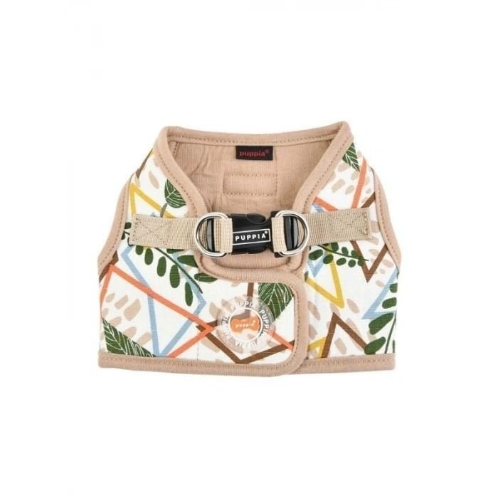 PUPPIA BOTANICAL HARNESS B/BEIGE/L