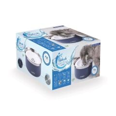 M-PETS Splash Control Paslanmaz Çelik Sıçrama Önleyici Su Kabı – Koyu Mavi (3,7 L)