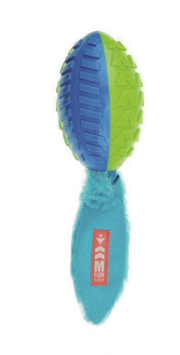 M-Pets On/Off Shelly Köpekler için Kauçuk Sesli Oyuncak Mavi/Yeşil