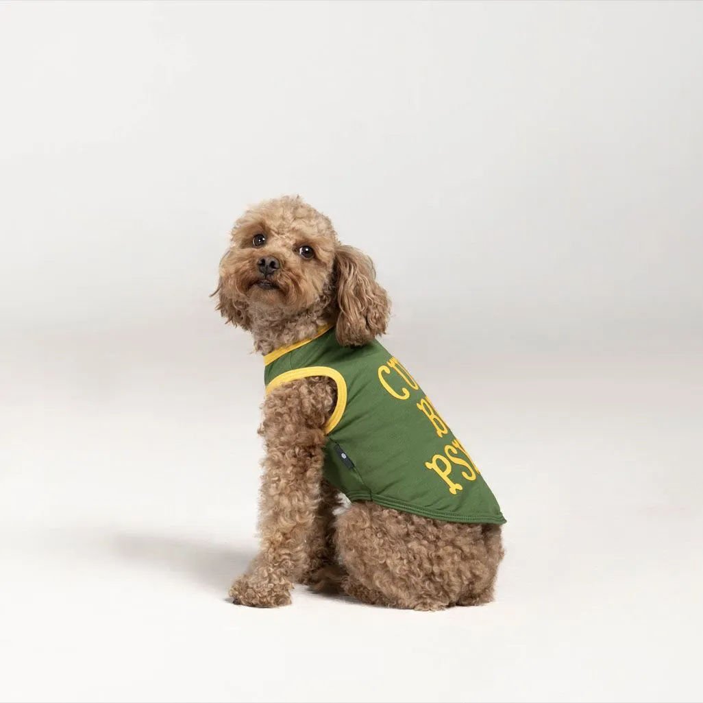 Yazlık Köpek Atlet ''Cute But Pshyco'' Kıyafeti Küçük Irklar
