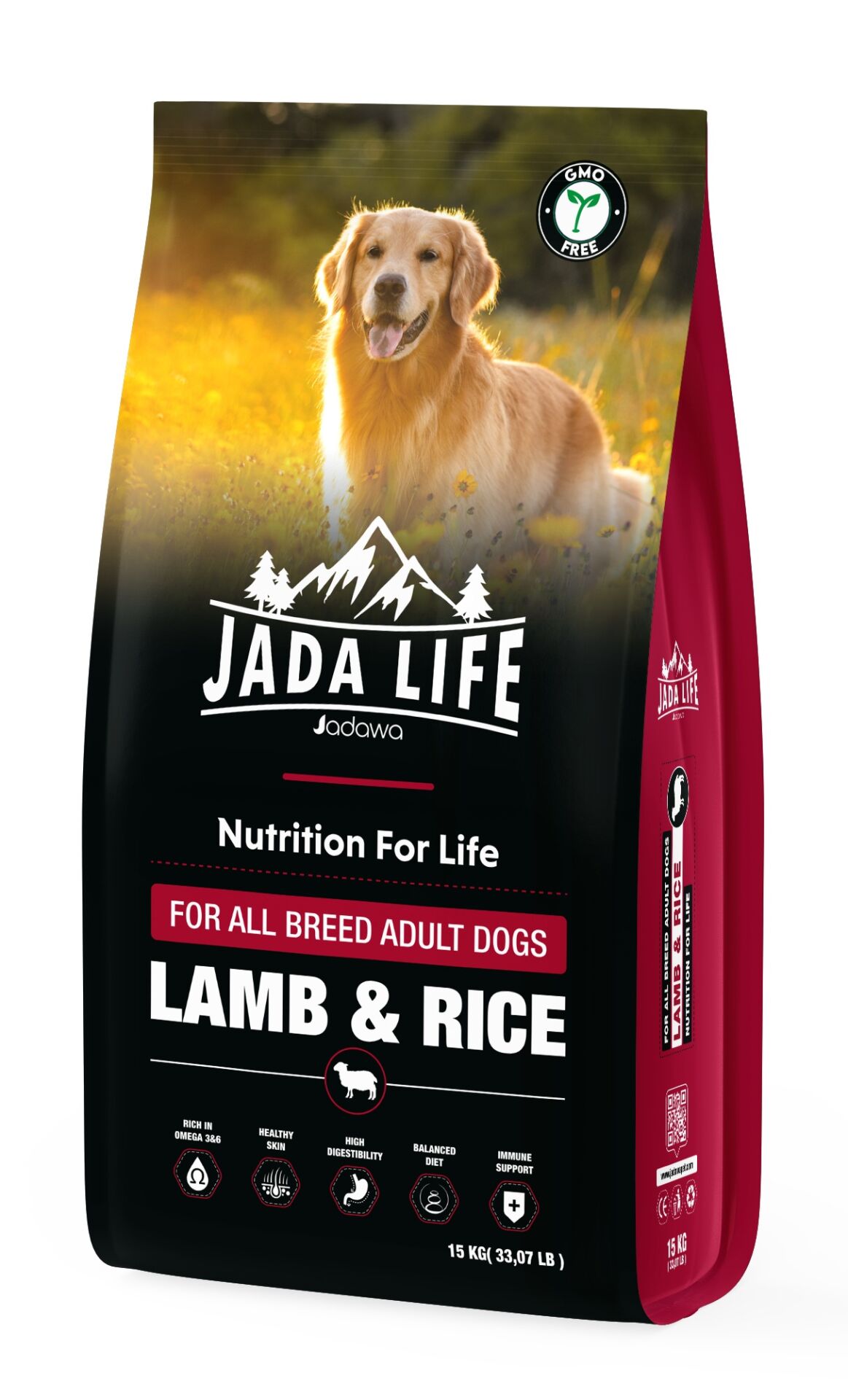 JADAWA JADA LIFE ADULT DOG FOOD WITH LAMB & RICE 15 KG