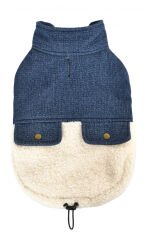 PETLUXE DENIM POLARLI KÖPEK KIYAFETİ L