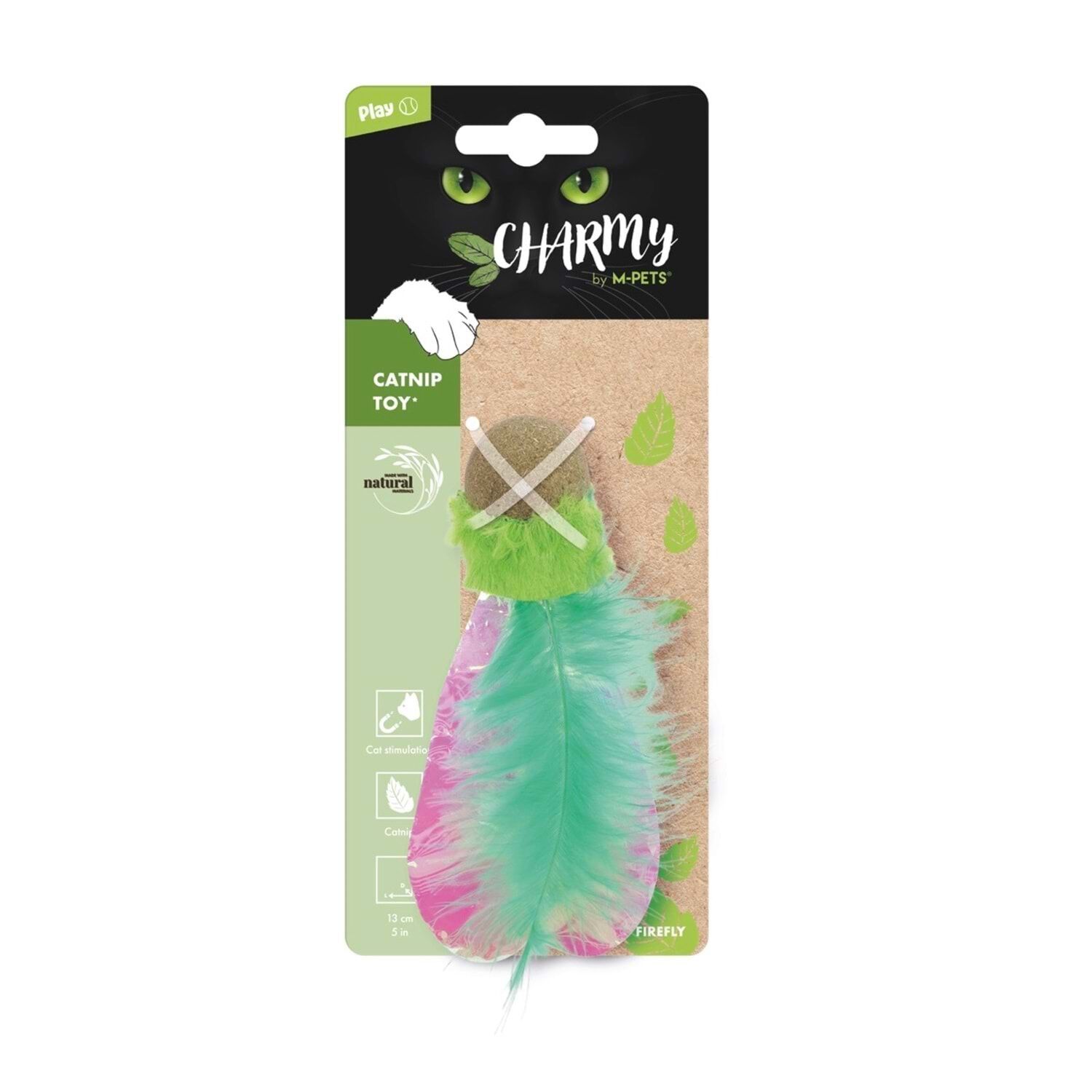 M-PETS CHARMY FIREFLY CATNİPLİ KEDİ OYUNCAĞI GREEN