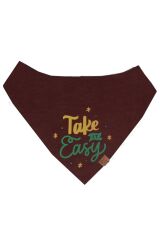 Pawstar Burgundy Take It Easy Kedi Köpek Fuları Pet Bandanası