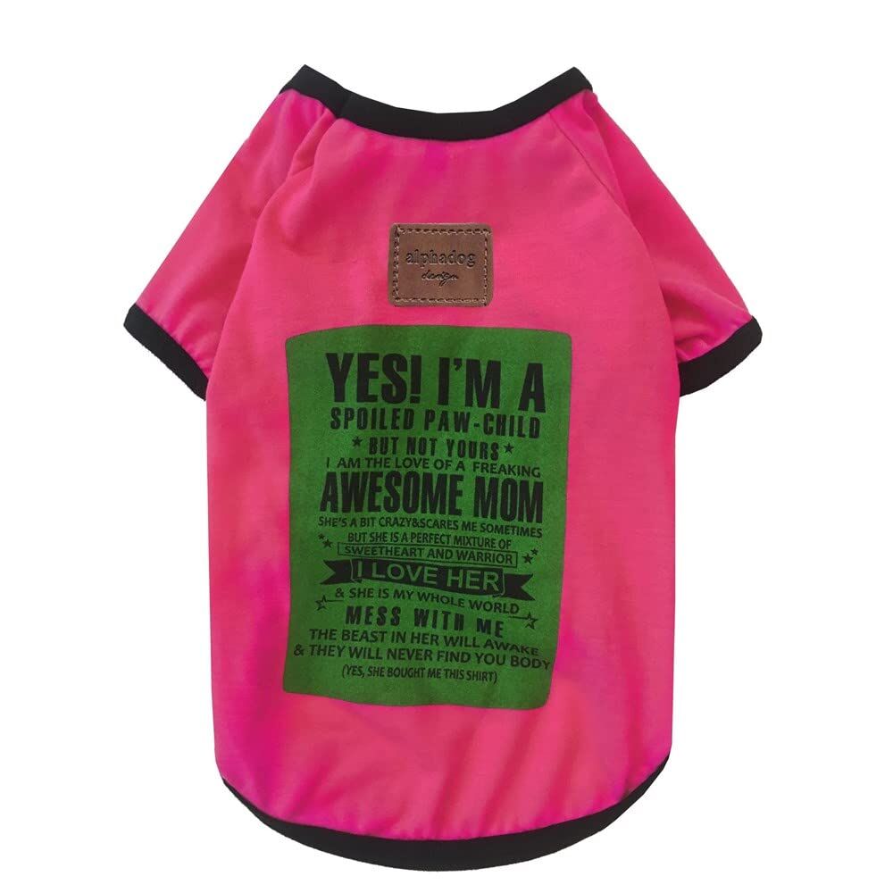 Alphadog Spoiled Mavi-Pembe Köpek T-Shirt Pembe - 0