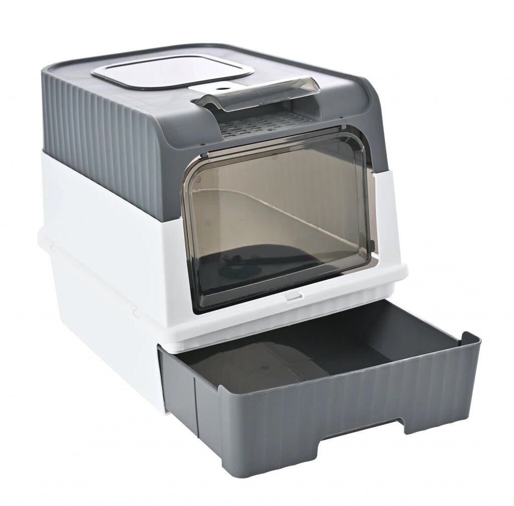 PETLUXE DIKDORTGEN KEDI TUVALETI CEKMECELI