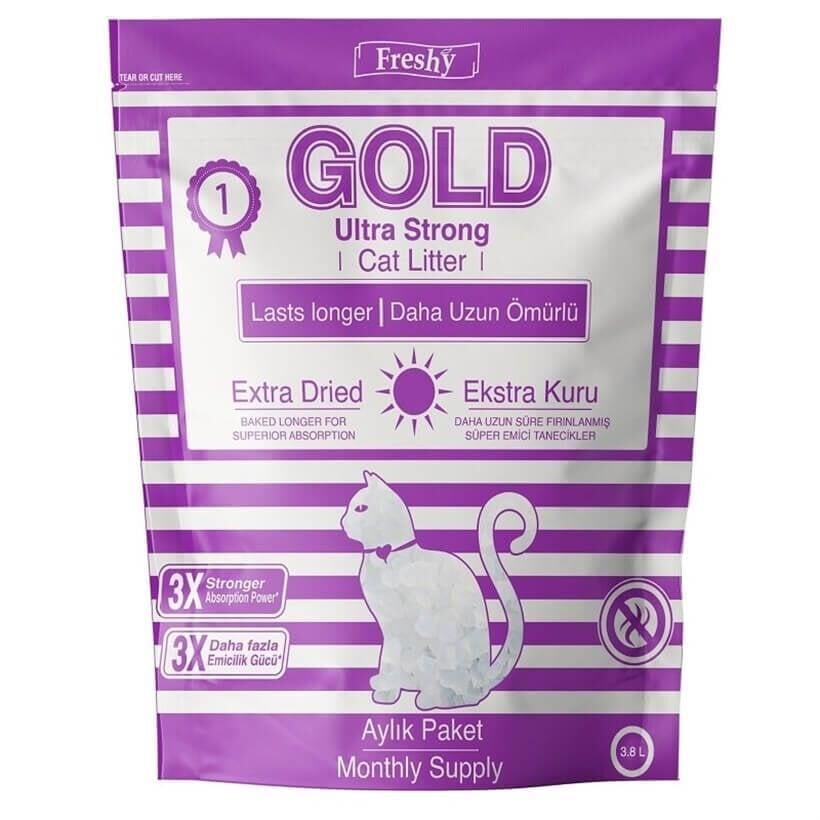 Gold Ultra Strong Süper Emici Silika Kedi Kumu 3.8 L