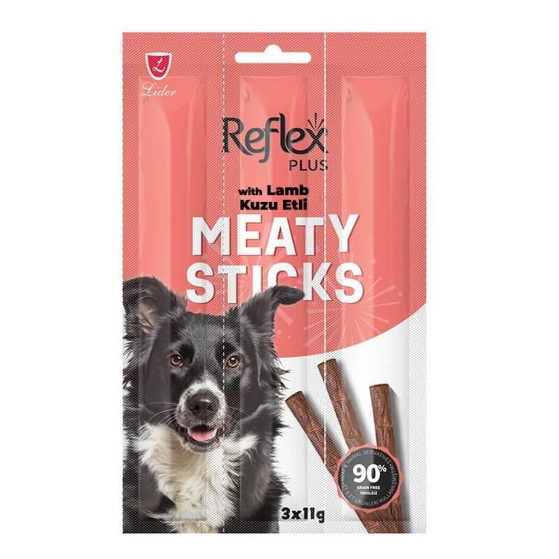Reflex Plus Kuzu Etli Çubuk Yetişkin Köpek Ödül Mamaları 3×11 g