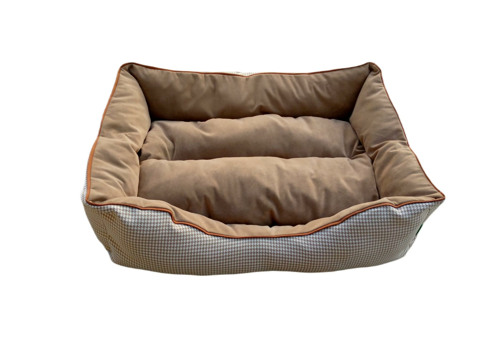 Kedi ve Köpekler için Desenli Kare Yatak L