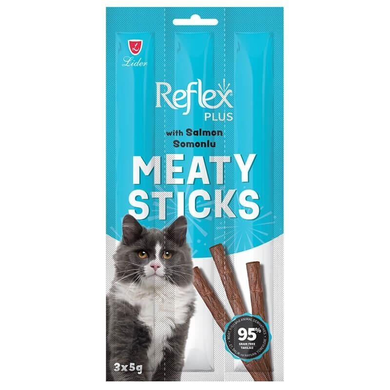 REFLEX PLUS SOMONLU ÇUBUK YETİŞKİN KEDİ ÖDÜL MAMASI 3*5 G