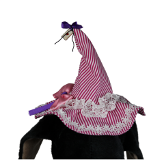 Halloween Cadı Köpek Şapkası – Pembe (Small)