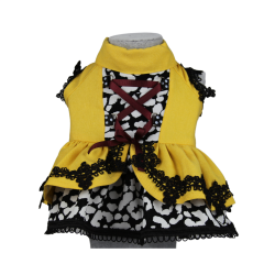 Halloween Cadı Köpek Elbisesi – Sarı (Medium)