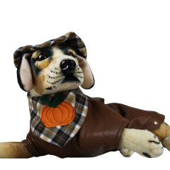 Halloween Ekose Köpek Bandanası (Medium)