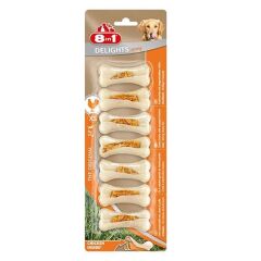 Delights Strong Tavuklu Deri Köpek Kemiği XS 7'Li