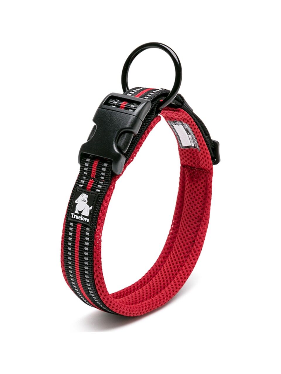 True Love Köpek Boyun Tasması – Yumuşak Naylon Dokumalı, Kırmızı