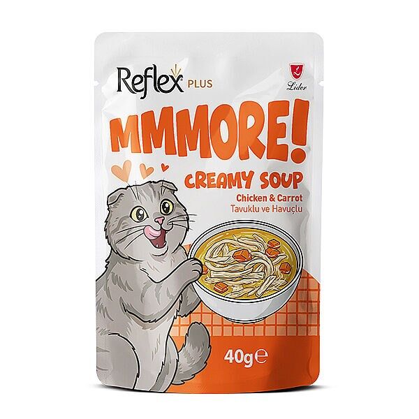 REFLEX PLUS MMMORE TAVUKLU VE HAVUÇLU KREMALI KEDİ ÇORBASI 40 G