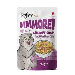 REFLEX PLUS MMMORE TON BALIKLI, TAVUKLU VE TATLI PATATESLİ KREMALI KEDİÇORBASI 40 G