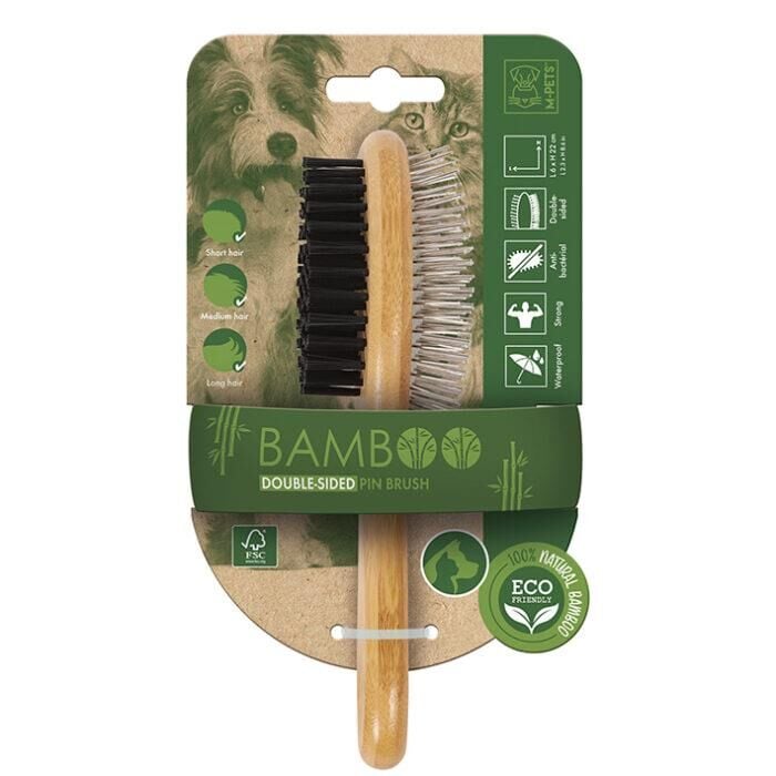 M-Pets Bamboo Çift Taraflı Fırça