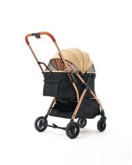 Zampa Nola Kedi ve Köpek Arabası – Köpek Puseti – Haki – 15 kg Taşıma Kapasiteli – 51×85×101 cm