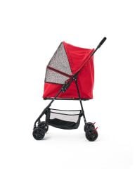 Zampa Aero Kedi ve Köpek Arabası – Köpek Puseti – Kırmızı – Ultra Hafif – 10 kg Taşıma Kapasiteli – 42×69×96 cm