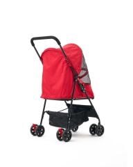 Zampa Aero Kedi ve Köpek Arabası – Köpek Puseti – Kırmızı – Ultra Hafif – 10 kg Taşıma Kapasiteli – 42×69×96 cm