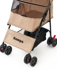 Zampa Aero Kedi ve Köpek Arabası – Köpek Puseti – Kahverengi – 10 kg Taşıma Kapasiteli – 42×69×96 cm