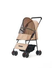 Zampa Aero Kedi ve Köpek Arabası – Köpek Puseti – Kahverengi – 10 kg Taşıma Kapasiteli – 42×69×96 cm