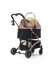 Zampa Mode Kedi ve Köpek Arabası – Köpek Puseti – Haki – 20 kg Taşıma Kapasiteli – 52×65×100 cm