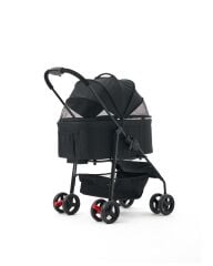 Zampa Pure Kedi ve Köpek Arabası – Köpek Puseti – Siyah – 15 kg Taşıma Kapasiteli – 50×67×99 cm