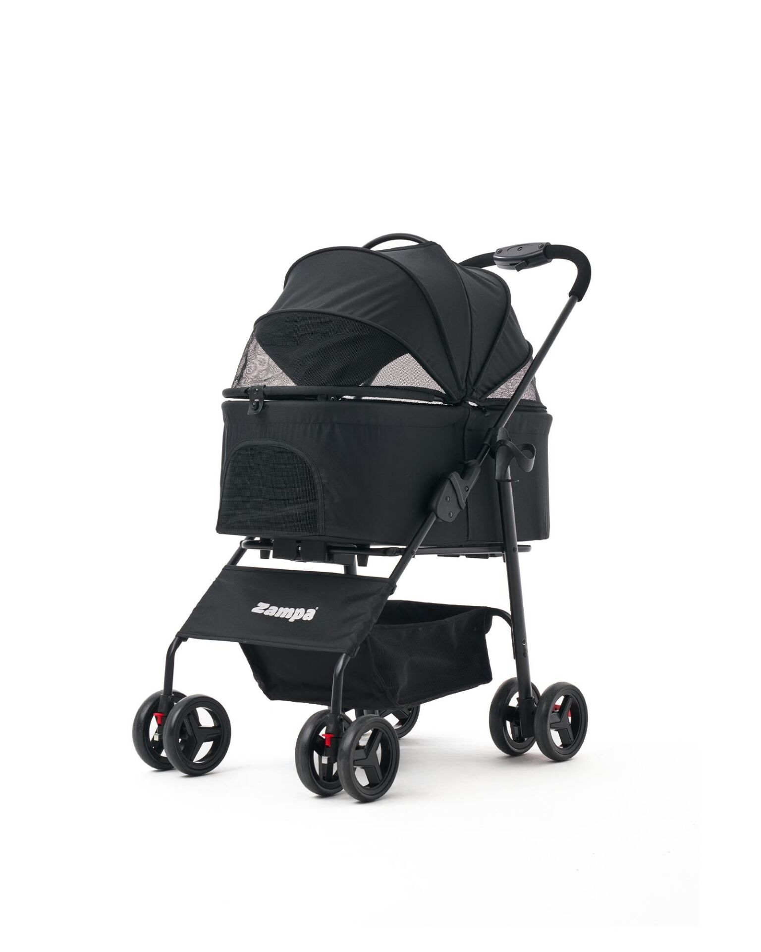 Zampa Pure Kedi ve Köpek Arabası – Köpek Puseti – Siyah – 15 kg Taşıma Kapasiteli – 50×67×99 cm