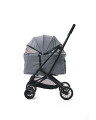 Zampa Flow Kedi ve Köpek Arabası – Köpek Puseti – Gri – 15 kg Taşıma Kapasiteli – 53×73×97 cm