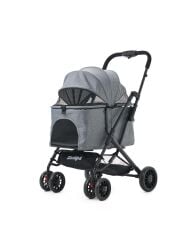 Zampa Flow Kedi ve Köpek Arabası – Köpek Puseti – Gri – 15 kg Taşıma Kapasiteli – 53×73×97 cm
