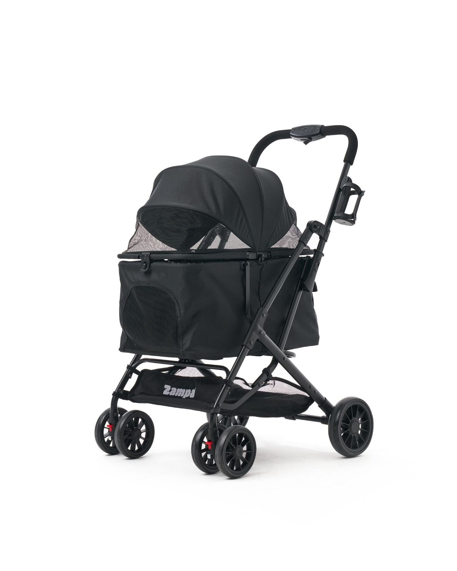 Zampa Flow Kedi ve Köpek Arabası – Köpek Puseti – Siyah – 15 kg Taşıma Kapasiteli – 53×73×97 cm