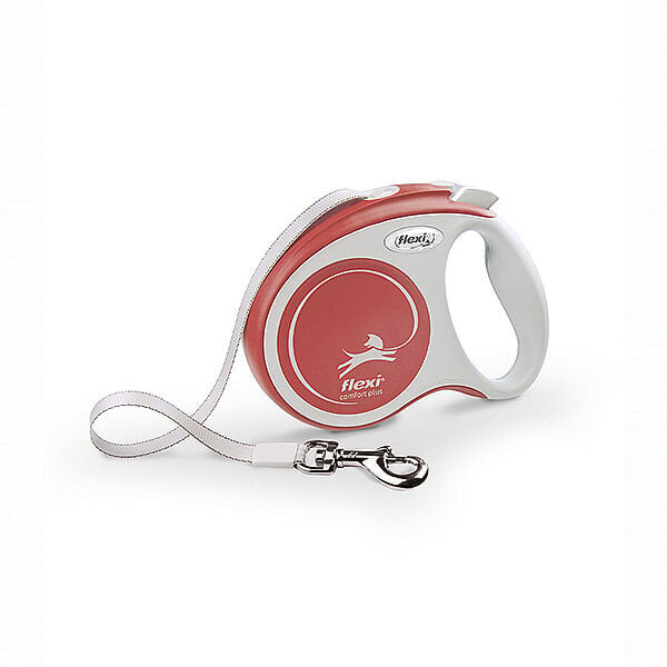 Flexi Comfort Plus S Beden Açık Kırmızı 5MT Şerit Tasma