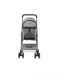 Zampa Flux Kedi ve Köpek Arabası – Köpek Puseti – Gri – 15 kg Taşıma Kapasiteli – 45×63×93 cm