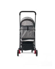 Zampa Flux Kedi ve Köpek Arabası – Köpek Puseti – Gri – 15 kg Taşıma Kapasiteli – 45×63×93 cm