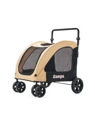 Zampa Sano Kedi ve Köpek Arabası – Köpek Puseti – Haki – 20 kg Taşıma Kapasiteli – 78×96×105 cm